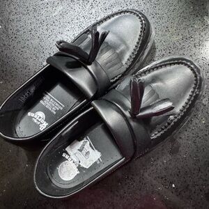 Dr. Martens Black Leather Tassel Loafers